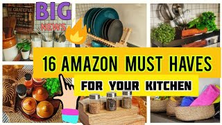 16 AMAZON Finds For Your Kitchen🏵️Space Saving Kitchen Organization💡Decor Items Amazon Best Buy [upl. by Anes]