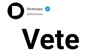 Vete Meaning In English [upl. by Sucramat]