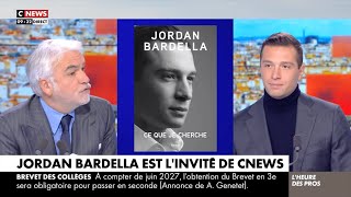 « Jai voulu raconter lenvers du décor de la vie politique »  Jordan Bardella sur CNEWS [upl. by Nneb]