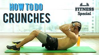 HOW TO DO CRUNCHES  Perfect Crunch FOR BEGINNERS  Best ABS Exercises  FITNESS SPECIAL  WORKOUT [upl. by Olav]