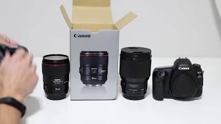 Canon EF 85mm f14 L IS USM Unboxing [upl. by Ahtnamas]