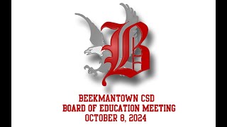 Beekmantown CSD Board of Education Meeting October 8 2024 [upl. by Biondo212]