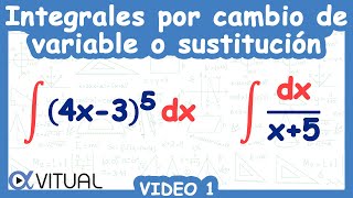 🐍 Integrales por Cambio de Variable o Sustitución  Video 1 [upl. by Mikaela]