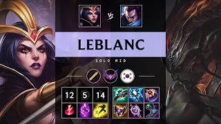 LeBlanc Mid vs Yasuo Rampage  KR Master Patch 1421 [upl. by Aerdied911]