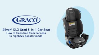 How to Transition the Graco® 4Ever® DLX Grad 5in1 Car Seat From Harness to Highback Booster Mode [upl. by Annaya699]