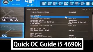 Quick Overclocking Guide i5 4690k42GHz [upl. by Sharyl74]