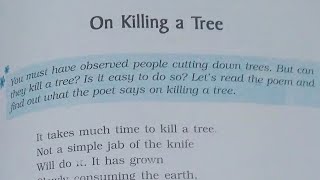 On killing a tree Class 9 EnglishBeehive Poem by gieve Patel [upl. by Moonier]