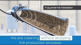 Cleaning fouling in pipes in just 1 minute with Power Ultrasound [upl. by Eniretak]