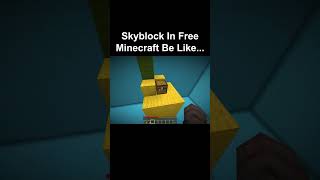 Skyblock In Free Minecraft Be Like [upl. by Elyc577]