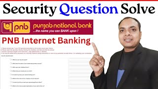 pnb net banking security questions  pnb net banking  register security question pnb  PNB banking [upl. by Nitniuq]