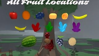 Roblox Treelands  All Fruit Locations [upl. by Lawan819]