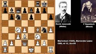 David Janowski vs Friedrich Saemisch  Marienbad 1925 [upl. by Bove]