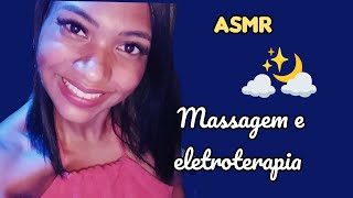 ASMR Cuidando da sua dor nas costas com massagem e eletroterapia 🤗 [upl. by Hatnamas]