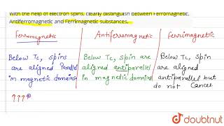 With the help of electron spins clearly distinguish between Ferromagnetic Antiferromagnetic [upl. by Iggam]