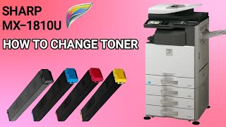 How to Change toner of Sharp MX1810U Machine [upl. by Atinat768]