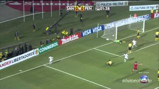 Melhores Momentos Santos 2 x 1 Peñarol Libertadores 2011 22062011 [upl. by Gar]