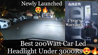 200Watt Car Led Headlight Under 3000Rs with Complete Review amp Fitting Process😍🔥 [upl. by Bolanger]