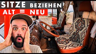 Die SCHÖNSTEN SITZE für 190€  Autositze neu beziehen  Wohnmobil Ausbau [upl. by Oilcareh588]