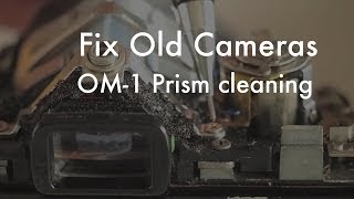 Fix Old Cameras Olympus OM 1 Prism Foam Cleaning [upl. by Adraynek]