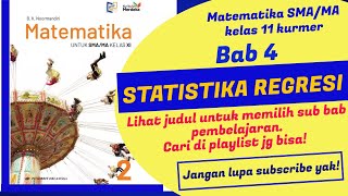 Statistika Regresi Matematika kelas 11  Matematik wajib kelas 11 kurmer  latihan soal akhir bab [upl. by Janenna]