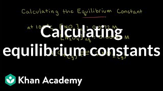 Worked examples Calculating equilibrium constants  Equilibrium  AP Chemistry  Khan Academy [upl. by Vicki]