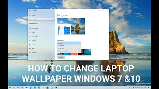 HOW TO CHANGE LAPTOP WALLPAPER  WINDOWS 7 amp10  लॅपटॉप वॉलपेपर कसे बदलावे   laptop wallpaper [upl. by Janeen]