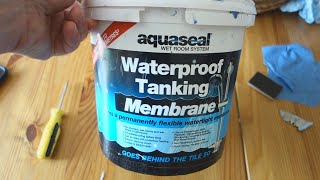 Aquaseal waterproof tanking membrane strength test DIY [upl. by Ensign]