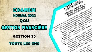 EXAMEN NORMAL 2022 GESTION FINANCIÈRE gestion s5 fsjes ain chok CasablancaPr Mesk  Pr Daamouch [upl. by Jansen]