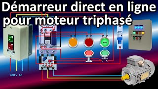 Démarreur direct en ligne pour moteur triphasé  Câblage et fonctionnement expliqués  DOL Starter [upl. by Enitnatsnoc]