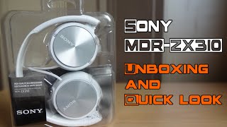 Sony MDRZX310 unboxing and quick look [upl. by Atirehs492]