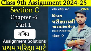 Class 9th Chap6  part 1  Section C  MATH 1st sem  VIKAS Assignment Solutions 202425 [upl. by Honora883]