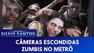 Zumbis no Metrô Subway Zombie Prank  Câmeras Escondidas 290315 [upl. by Milde]