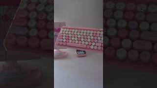 ⌨️🫧Cleaning ASMR thrifting thriftfinds cute pink keyboard kawaii cleaning goodwill [upl. by Akkire]