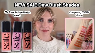 ✨NEW SHADES✨ Saie Dew Blush  All Shades Swatched [upl. by Pelagias895]