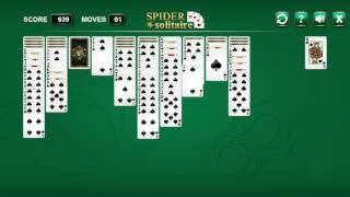 SPIDER SOLITAIRE  Easy Mode 1 Suit  Free Online Game [upl. by Renner]