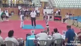 Eymen Taekwondo İst Minikler Şampiyonası Ayşegül Alkan maçı İstanbul Şampiyonu [upl. by Llevel827]