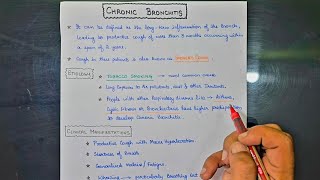 Chronic Bronchitis in Hindi  Handwritten notes of Chronic Bronchitis [upl. by Naffets604]