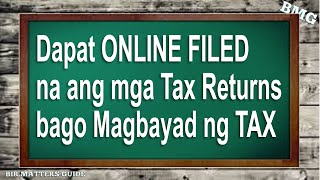 File your TAX RETURNS ONLINE before payment of TAX [upl. by Sjoberg]