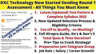 DXC Technology 2022 Assessment Test Pattern amp Syllabus Cutoff Hirepro Install Crack Preparation [upl. by Fina]