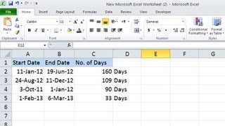 How To Calculate Number Of Days In Excel [upl. by Lambrecht]