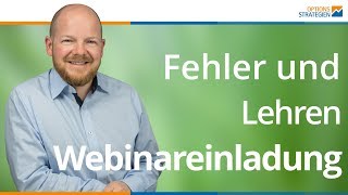 Lehren aus dem Crash  Fehler  Webinareinladung [upl. by Dorian591]