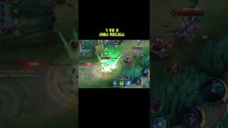 1 vs 2 Recall for  damage mlbb mobilelegends alphamlbb t4rzanml [upl. by Bastien]