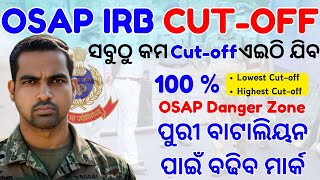 ସବୁଠୁ କମ Cutoff ଏଇଠି ଯିବ  OSAP IRB Lowest Cutoff Zone 2024  Exam Date Latest Update [upl. by Addiego]