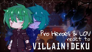 Pro Heroes amp LOV react to VILLAIN¡Deku¡AU BnhaMha [upl. by Aicenert]