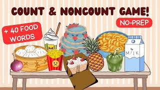 Countable amp Uncountable Food Vocabulary GAME  LESSON Ready to use [upl. by Giovanni]