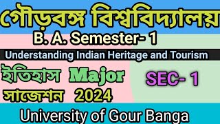 UGB BA Semester 1 History Major SEC 1 paper suggestion 2024 II gourbangauniversity II [upl. by Siulegroj]