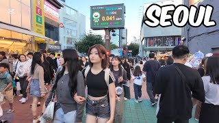 Hongdae Street Walking tour Seoul City Korea 4k City Tour [upl. by Heron]