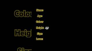 My name my age my favourite colour my height my sign do I have a lover [upl. by Amar]