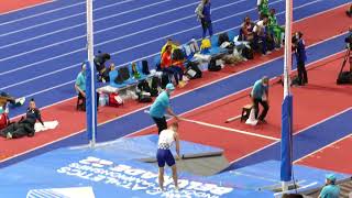 Thibaut Collet FRA 575 cm Close jump Pole Vault Men World Indoor Championships Belgrade 2022 [upl. by Rochette90]