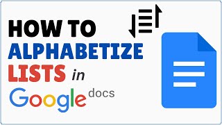 How to Alphabetize in Google Docs [upl. by Ylatfen]